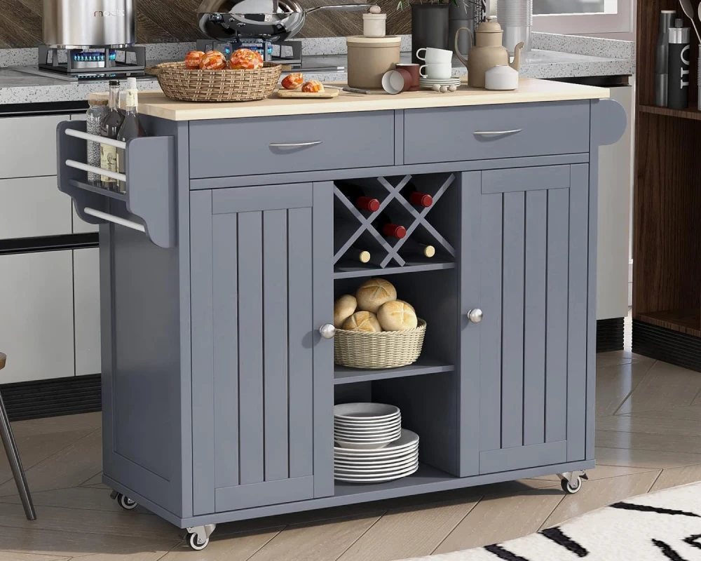 kitchen storage cart with wheels