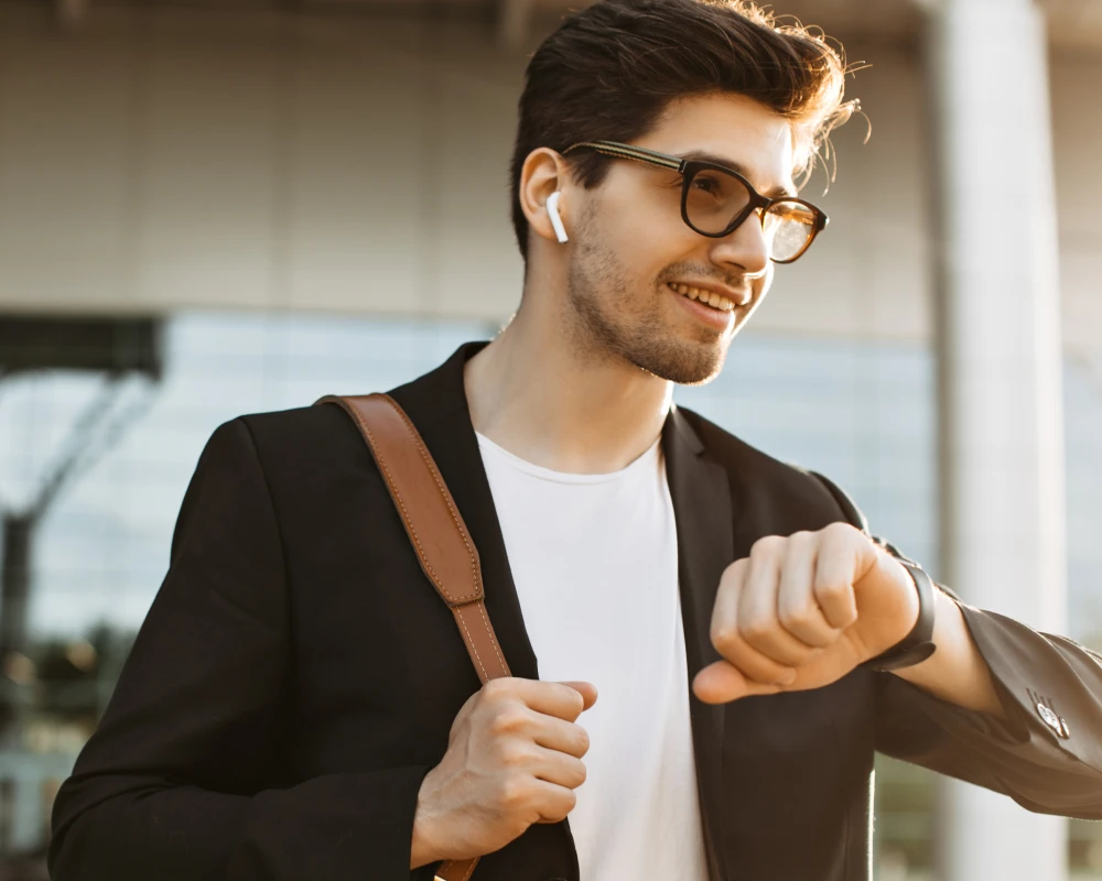 leather luggage trolley bag